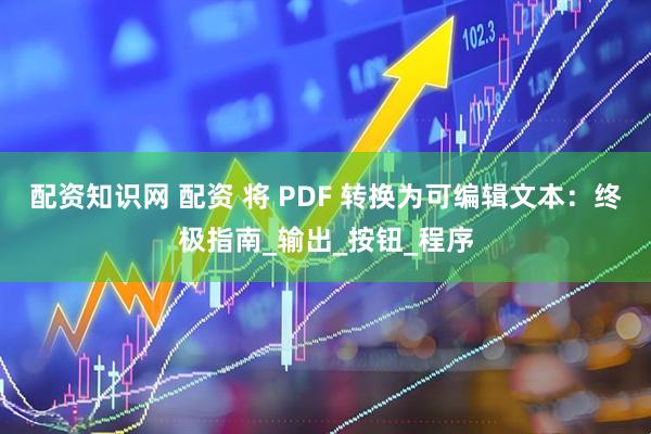 配资知识网 配资 将 PDF 转换为可编辑文本:终极指南_输出_按钮_程序